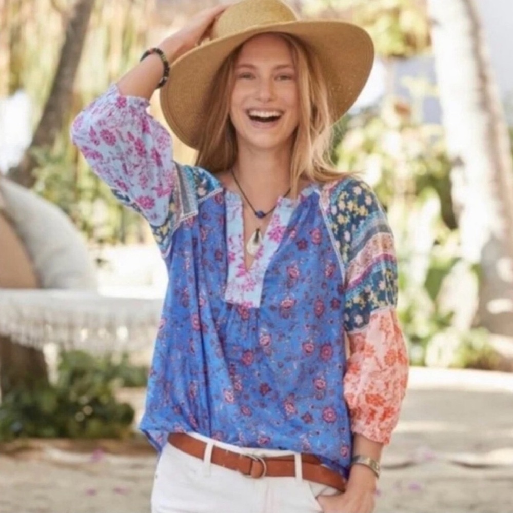 Sundance Astir Floral Blouse Top size XL